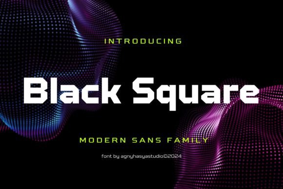 Black Square Typeface for Modern Web Design