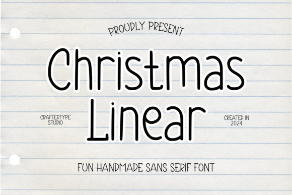 Christmas Linear Font for Small Business Branding