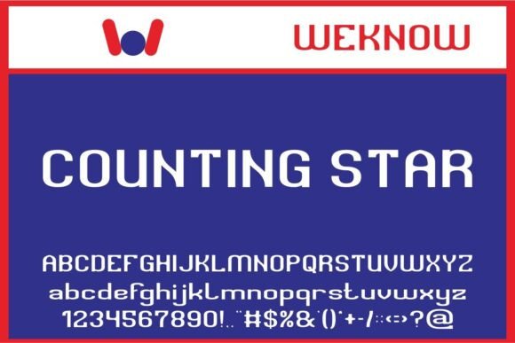 Counting Stars Font for Crafters and Sellers