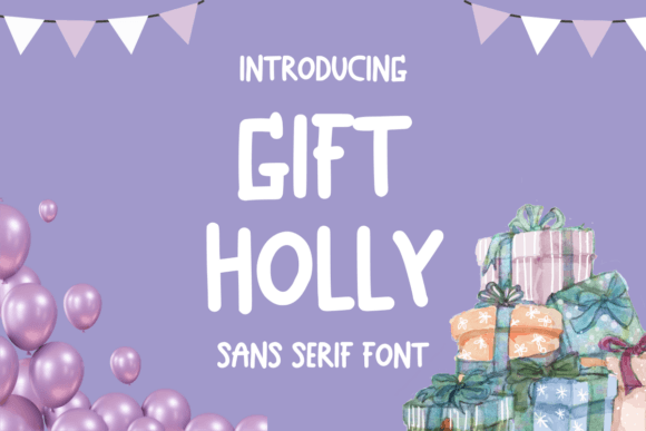 Gift Holly Font for Handmade Product Design