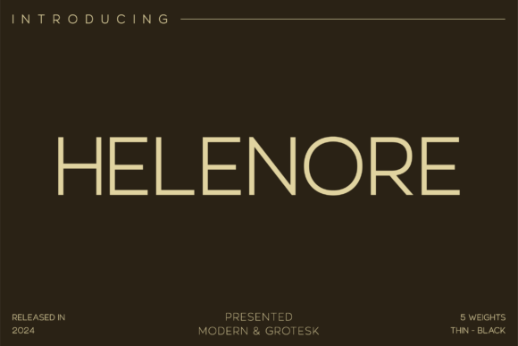 Helenore: A Modern Sans Serif Typeface for Web Design