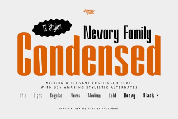 Nevary Font: A Condensed Sans Serif for Bold Campaigns
