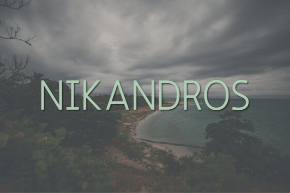 Nikandros: A Svelte Sans Serif Typeface for Modern Editors