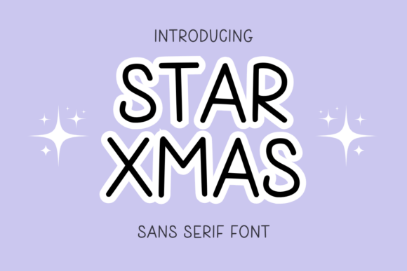 Star Xmas Font for Joyful Editorial Design